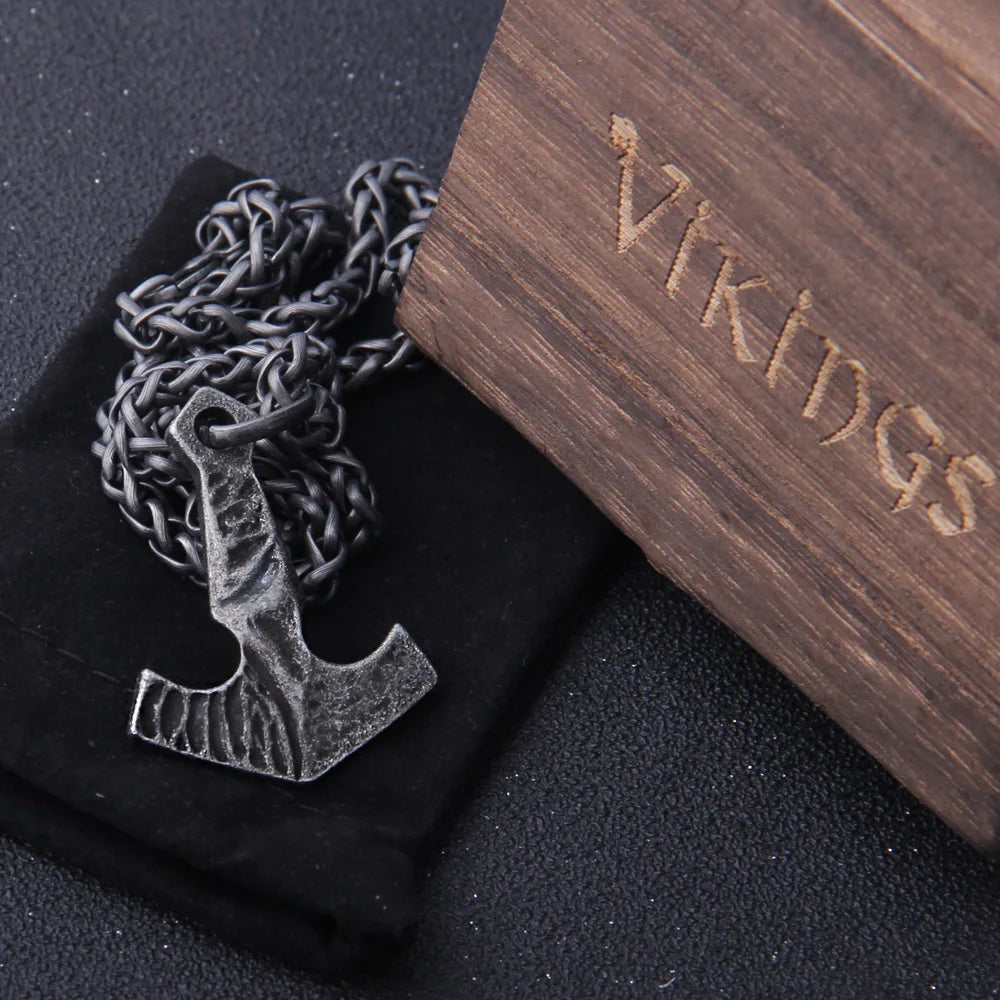Viking Vegvisir Iron Color Viking Odin Rune Viking Necklace