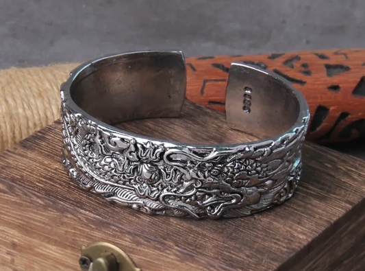 Alloy Metal Dragon Viking Bangle