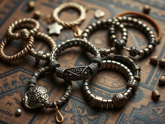 Different styles of Viking bracelets