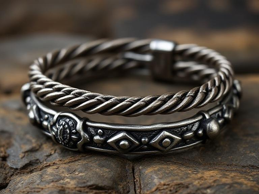 Viking-inspired arm rings