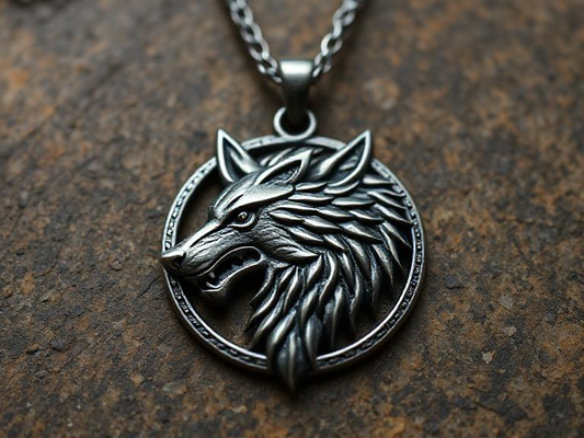 Viking wolf necklace