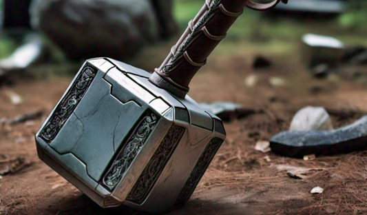 Close up shot of Mjolnir