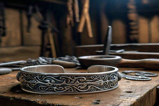 Newly crafted Viking bracelets