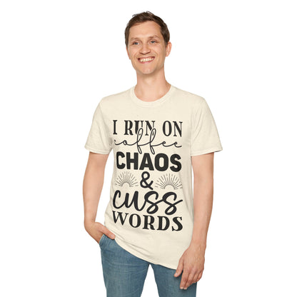 Rith mé Ar Chaos Caife agus Cuss Words Triple Viking T-Shirt