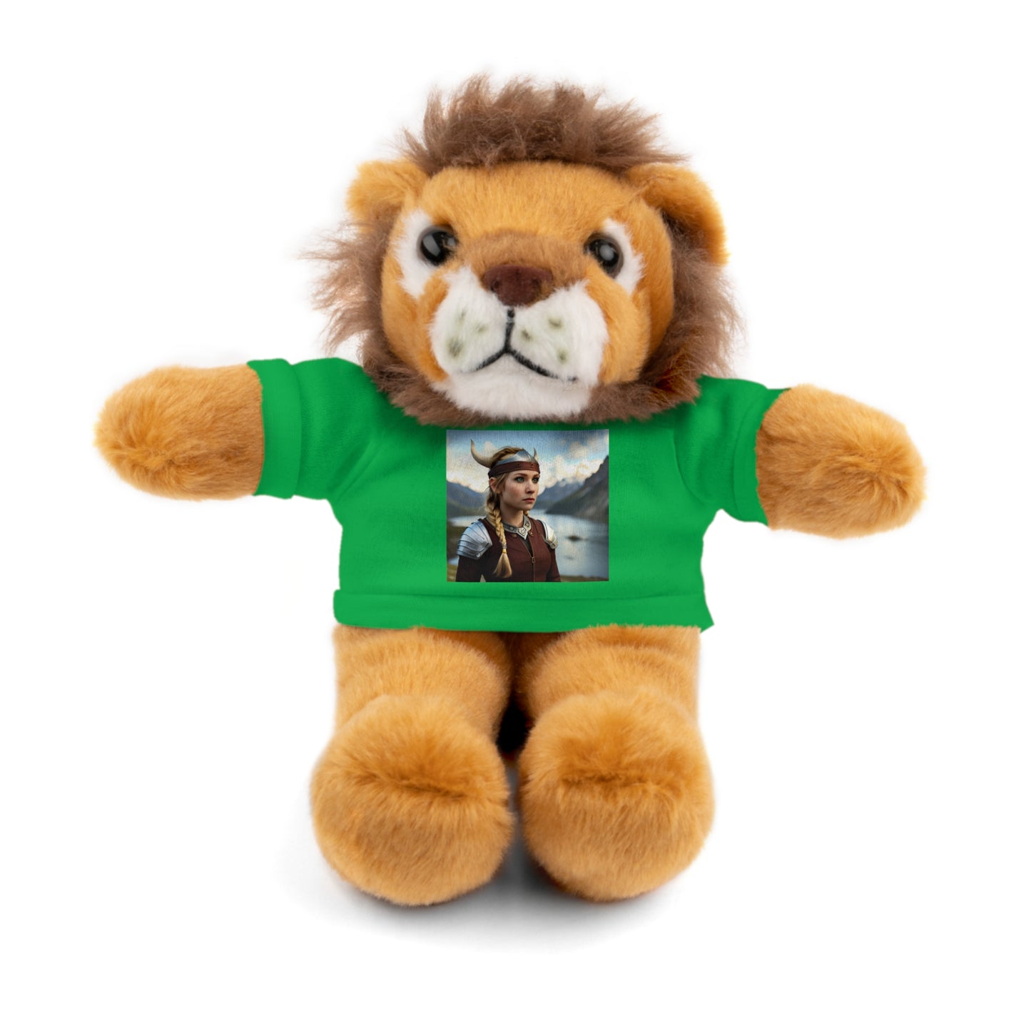 Animaux en peluche mignons de fille viking avec le tee