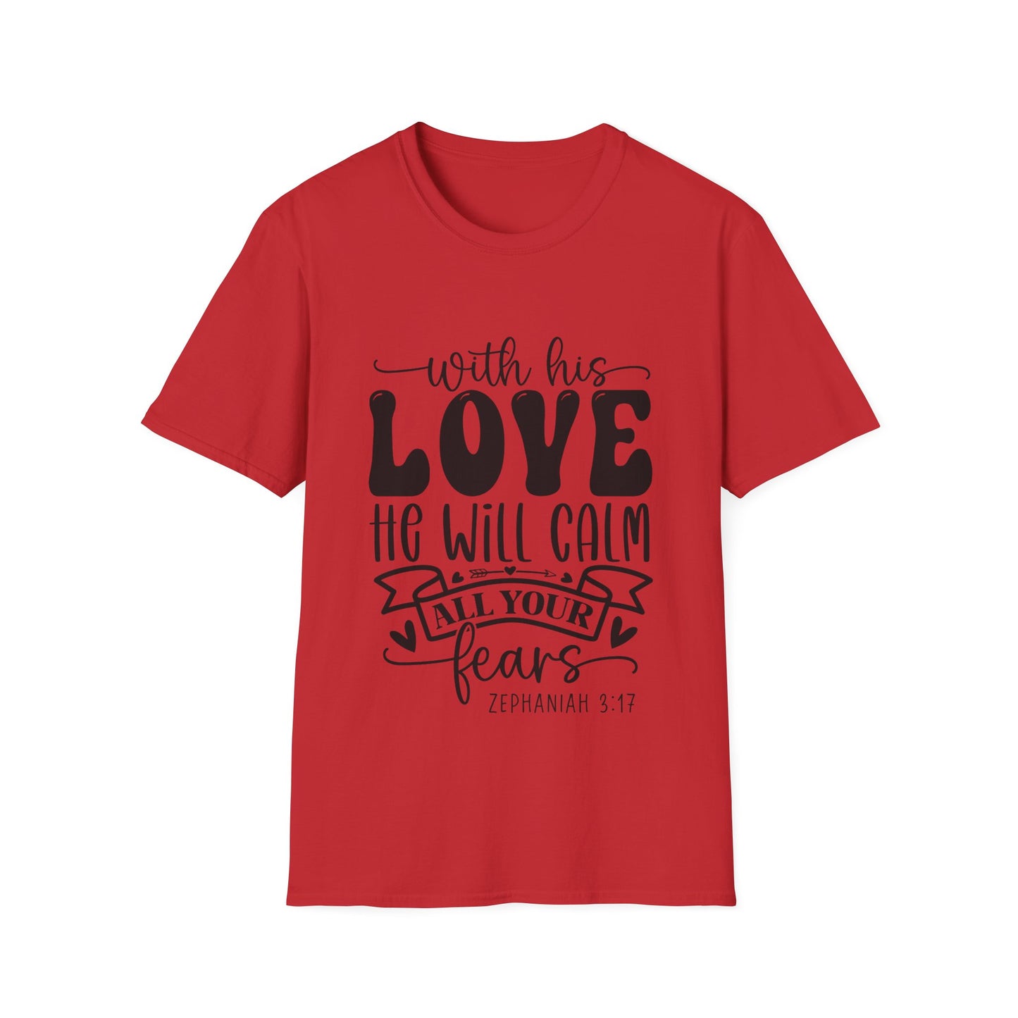 Avec son amour, il calmera toutes vos peurs Sophonie 3:17 (3) T-shirt Triple Viking