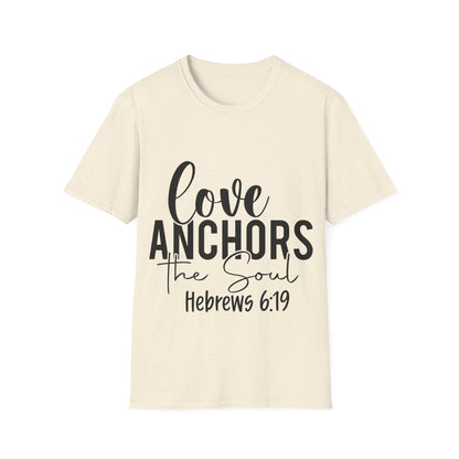 Love Anchors The Soul Eabhraigh 6:19 T-léine Trí-Lochlannach