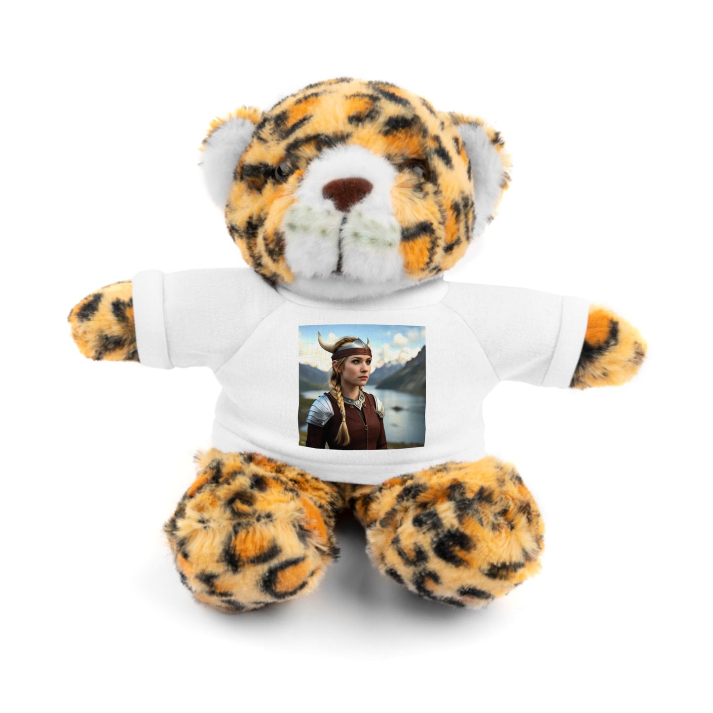 Animaux en peluche mignons de fille viking avec le tee