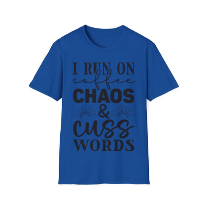 Rith mé Ar Chaos Caife agus Cuss Words Triple Viking T-Shirt