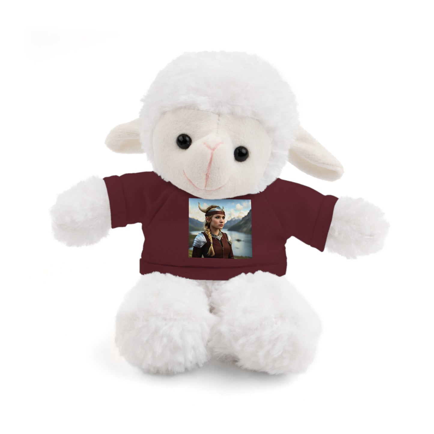 Animaux en peluche mignons de fille viking avec le tee