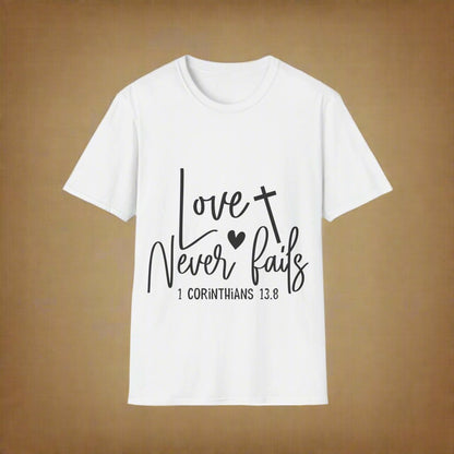 Love Never Fails 1 Corinthians 13.8 Trippel Viking T-skjorte