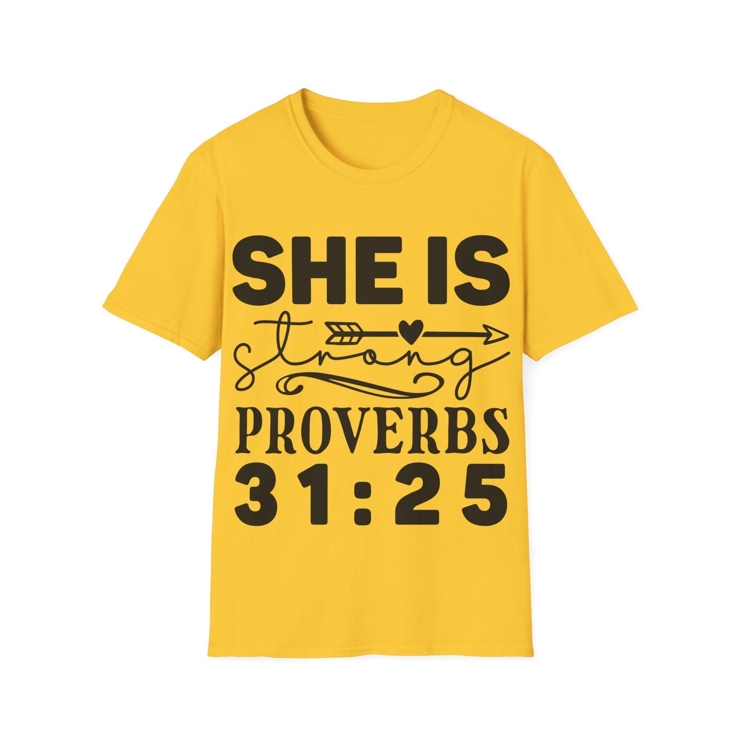 She Is Strong Proverbs 31:25 Triple Viking T-Shirt