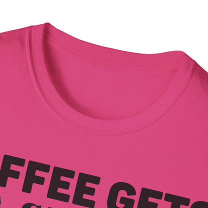 Il caffè mi fa iniziare Gesù mi fa andare avanti T-shirt tripla vichinga