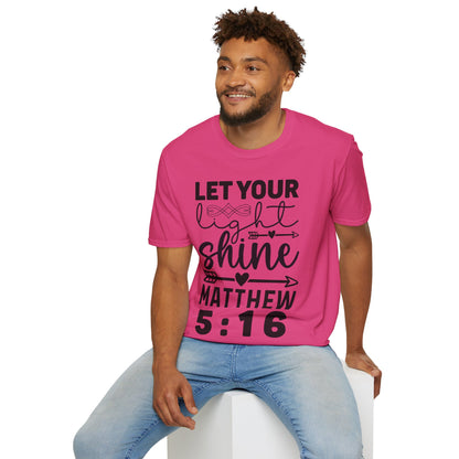 Deja que tu luz brille Mateo 5:16 Triple Viking Camiseta