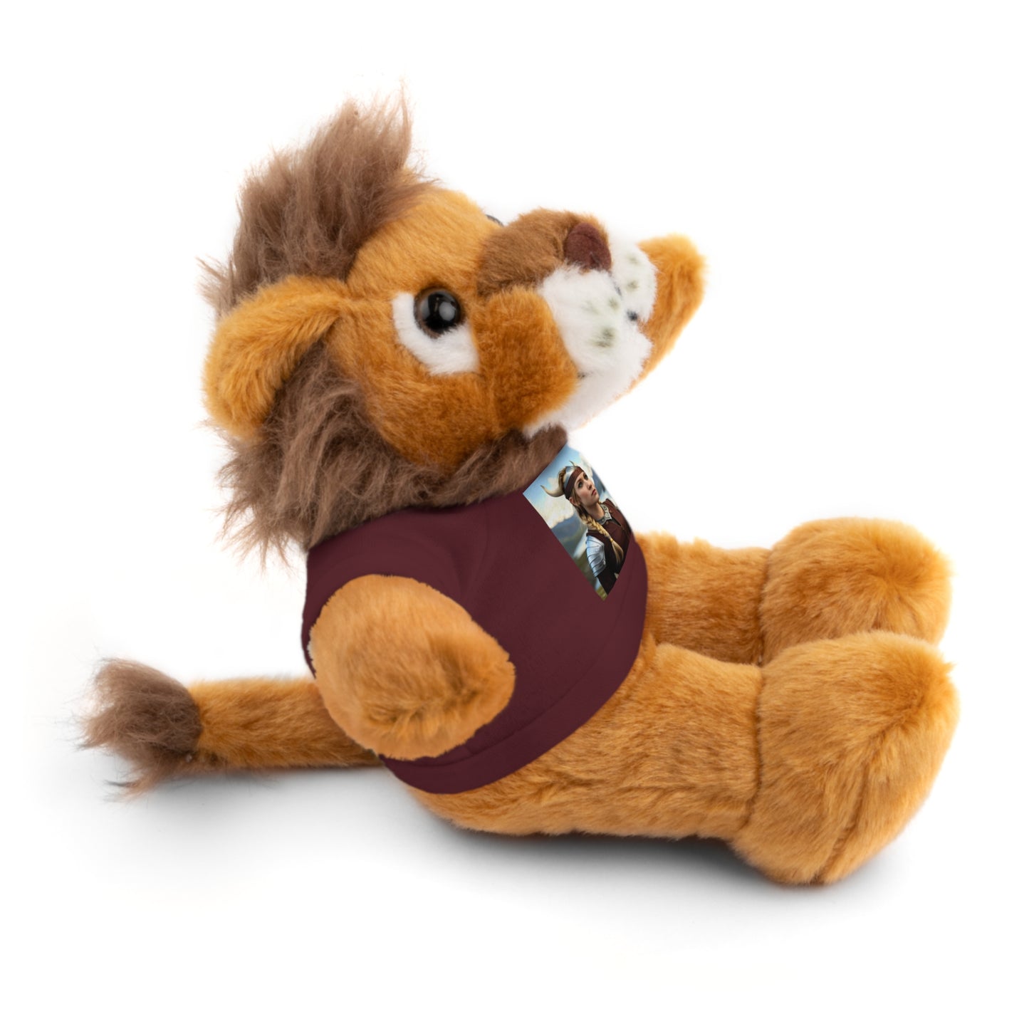 Animaux en peluche mignons de fille viking avec le tee