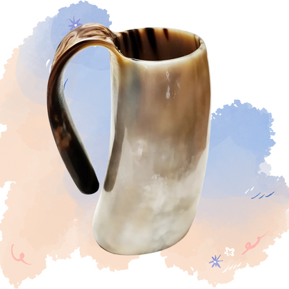 300-350 ml Natural Ox Horn Cup Drinking Horn Viking Muki