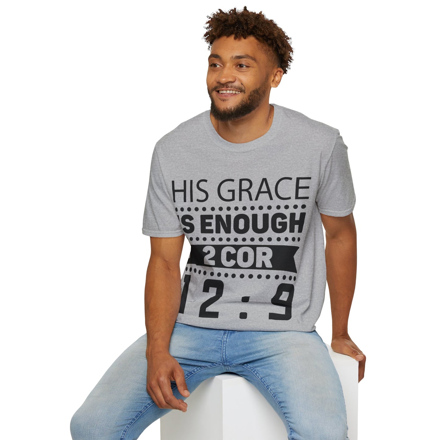 His Grace Is Enough 2 Cor 12:9 Triple Viking T-Shirt