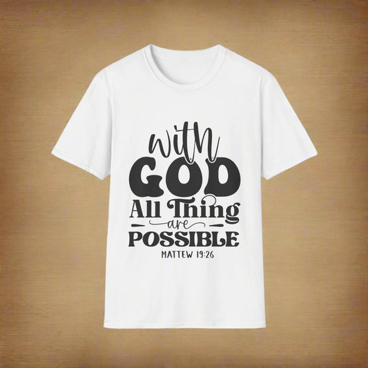 Met God is alles mogelijk Matthew 19:26 Triple Viking T-shirt