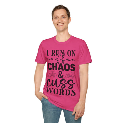 Rith mé Ar Chaos Caife agus Cuss Words Triple Viking T-Shirt