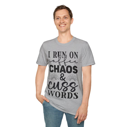 Rith mé Ar Chaos Caife agus Cuss Words Triple Viking T-Shirt