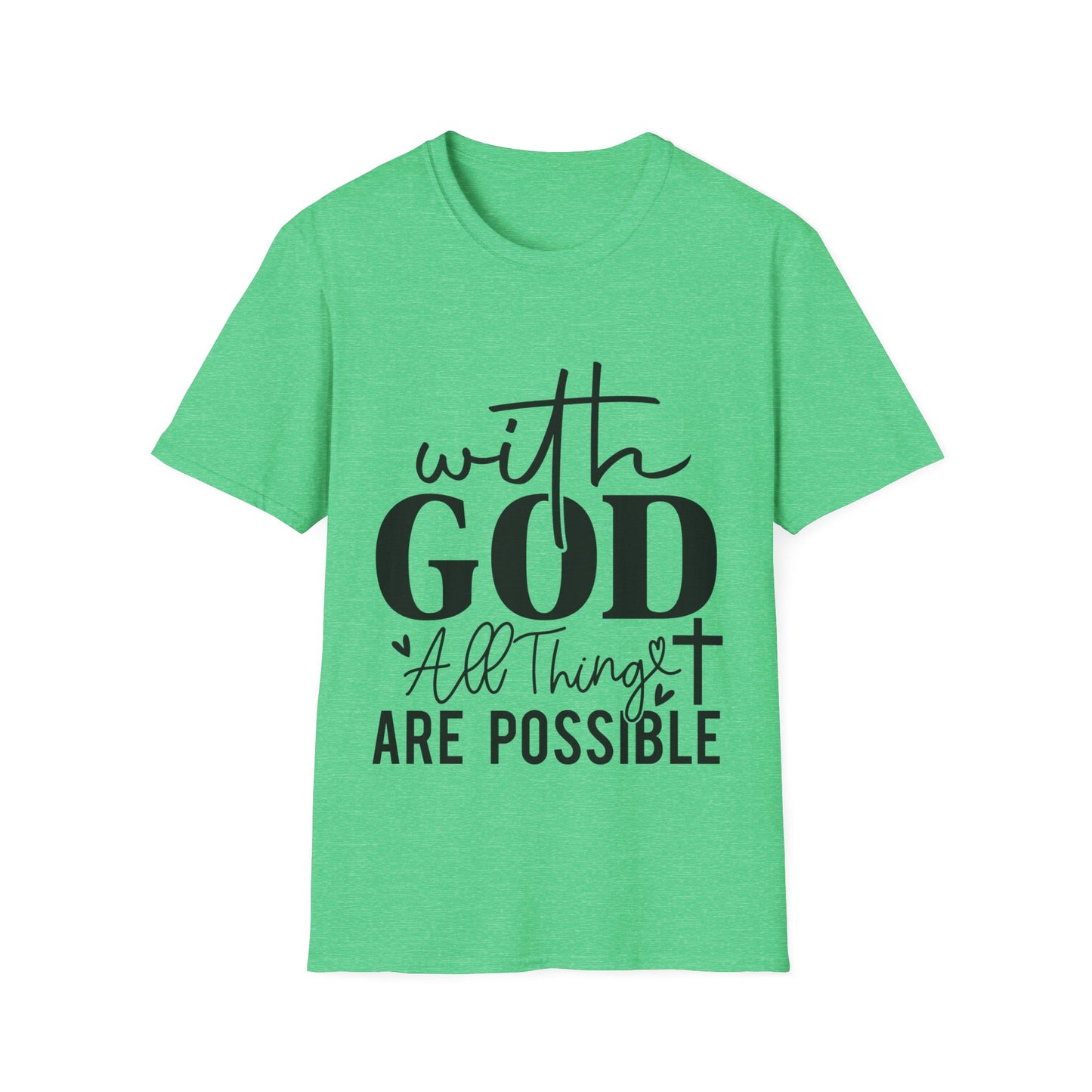 With God All Thing Are Possible Triple Viking T-Shirt
