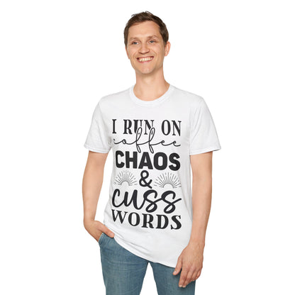 Rith mé Ar Chaos Caife agus Cuss Words Triple Viking T-Shirt