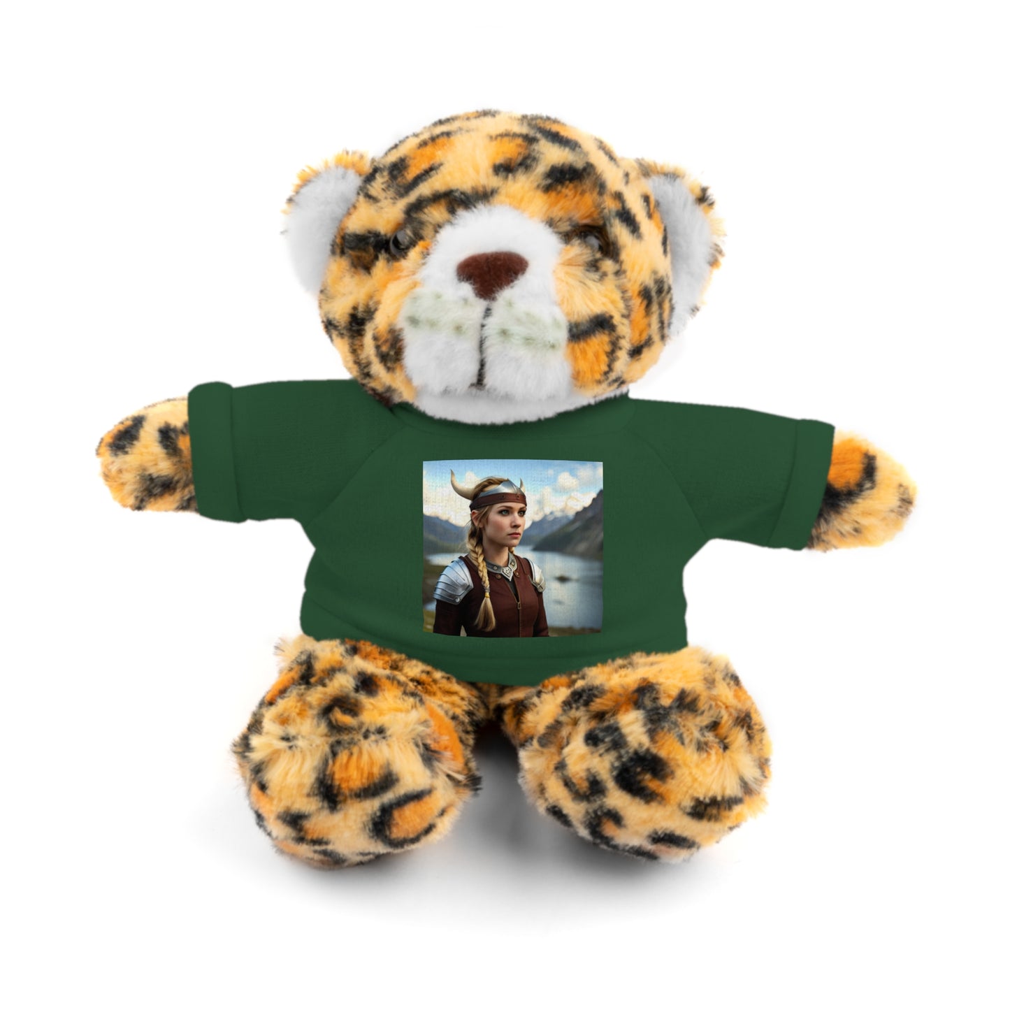 Lindos animales de peluche de niña vikinga con camiseta