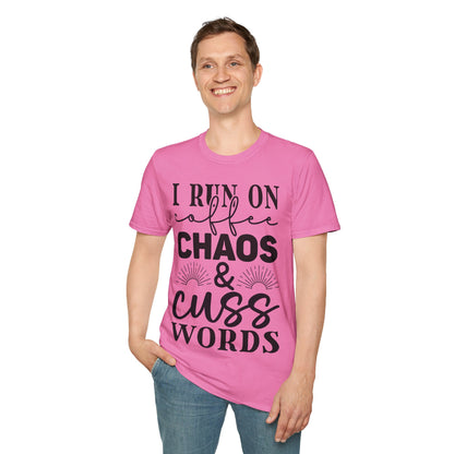 Rith mé Ar Chaos Caife agus Cuss Words Triple Viking T-Shirt