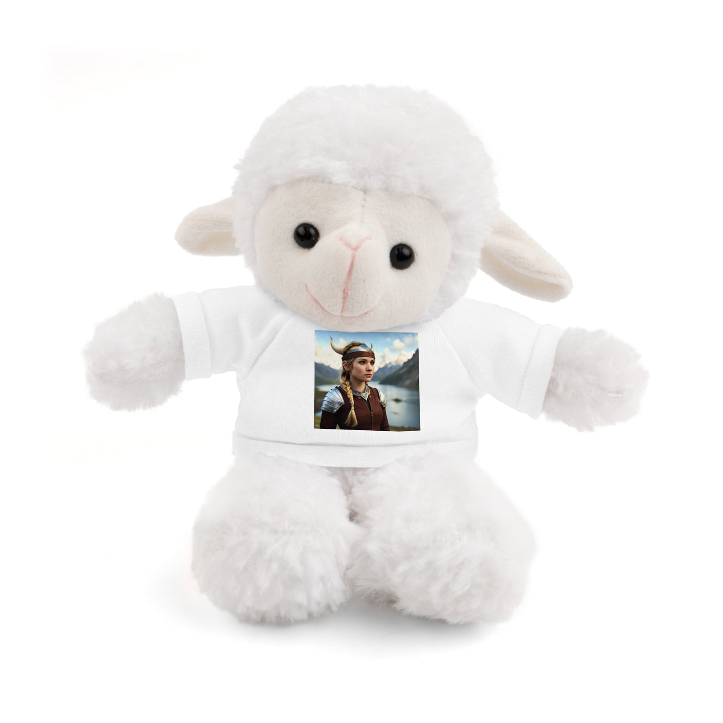 Animaux en peluche mignons de fille viking avec le tee