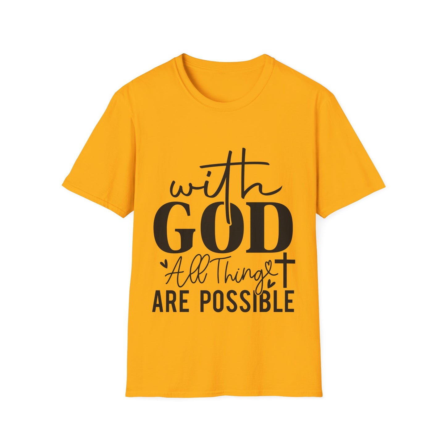 With God All Thing Are Possible Triple Viking T-Shirt