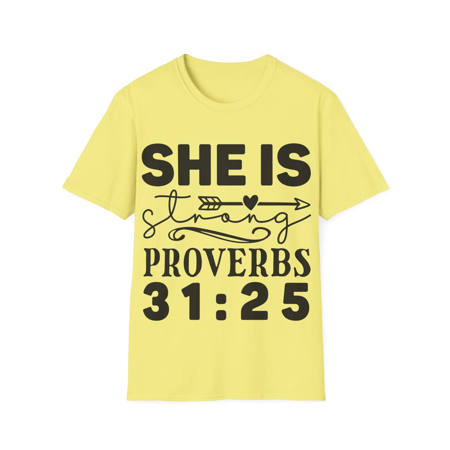 She Is Strong Proverbs 31:25 Triple Viking T-Shirt