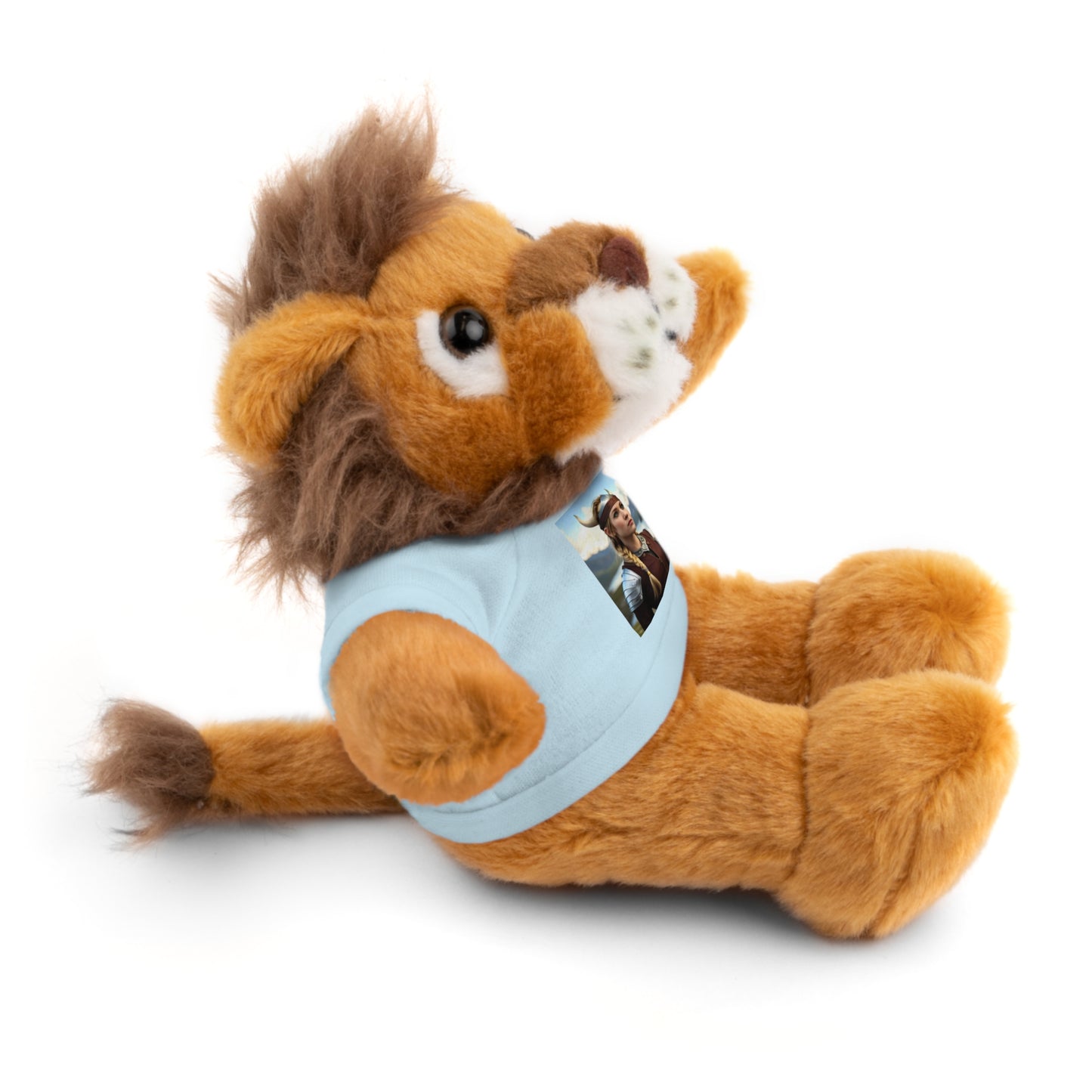 Animaux en peluche mignons de fille viking avec le tee