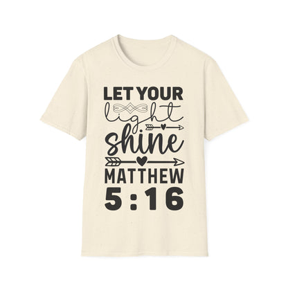 Deja que tu luz brille Mateo 5:16 Triple Viking Camiseta