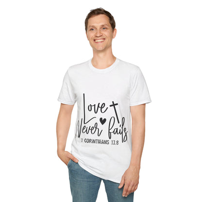 Love Never Fails 1 Corinthians 13.8 Trippel Viking T-skjorte