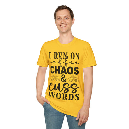 Rith mé Ar Chaos Caife agus Cuss Words Triple Viking T-Shirt