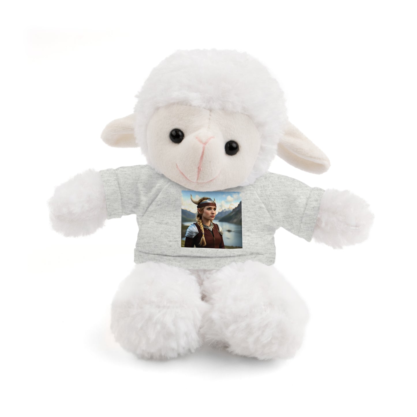 Animaux en peluche mignons de fille viking avec le tee