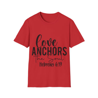 Love Anchors The Soul Eabhraigh 6:19 T-léine Trí-Lochlannach