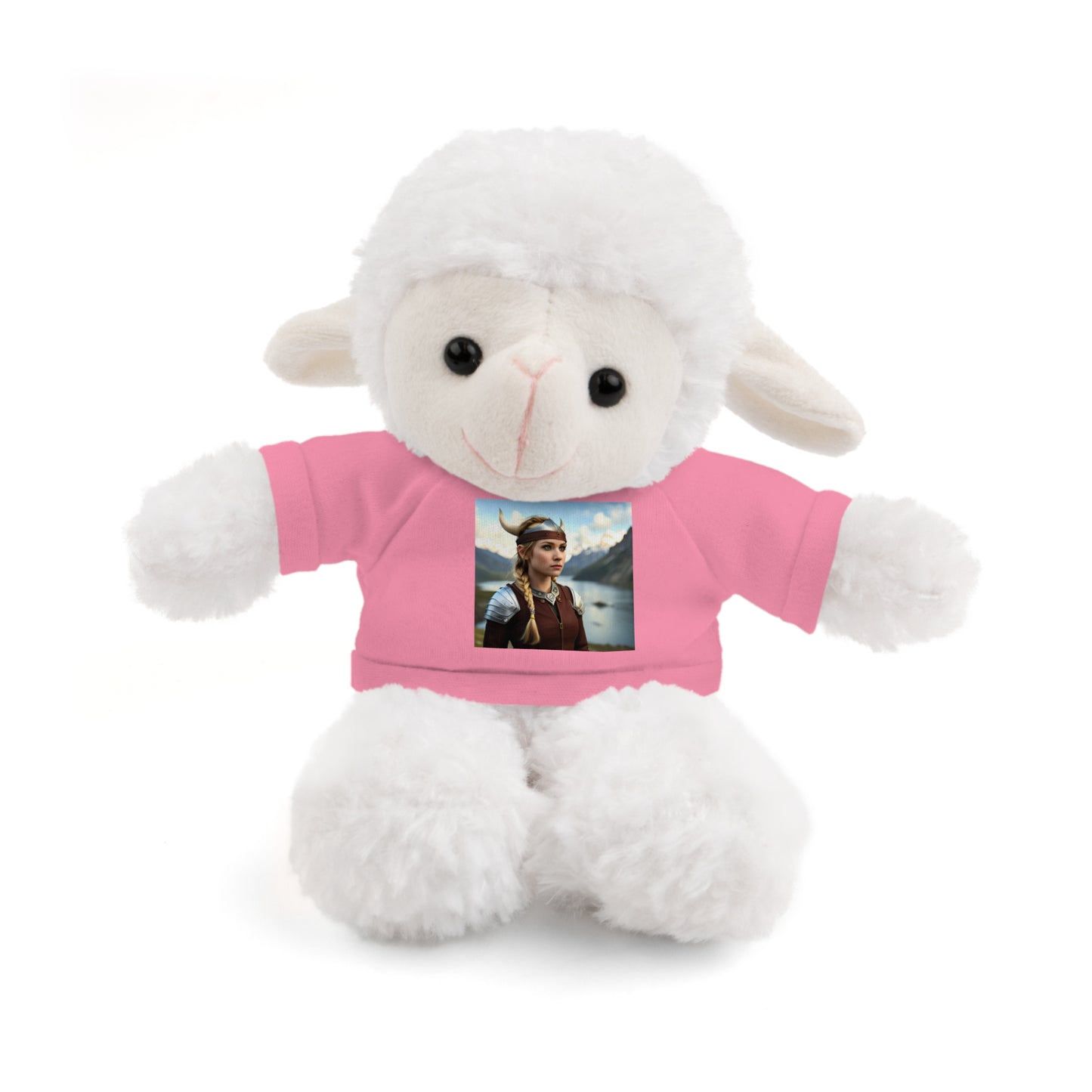 Animaux en peluche mignons de fille viking avec le tee