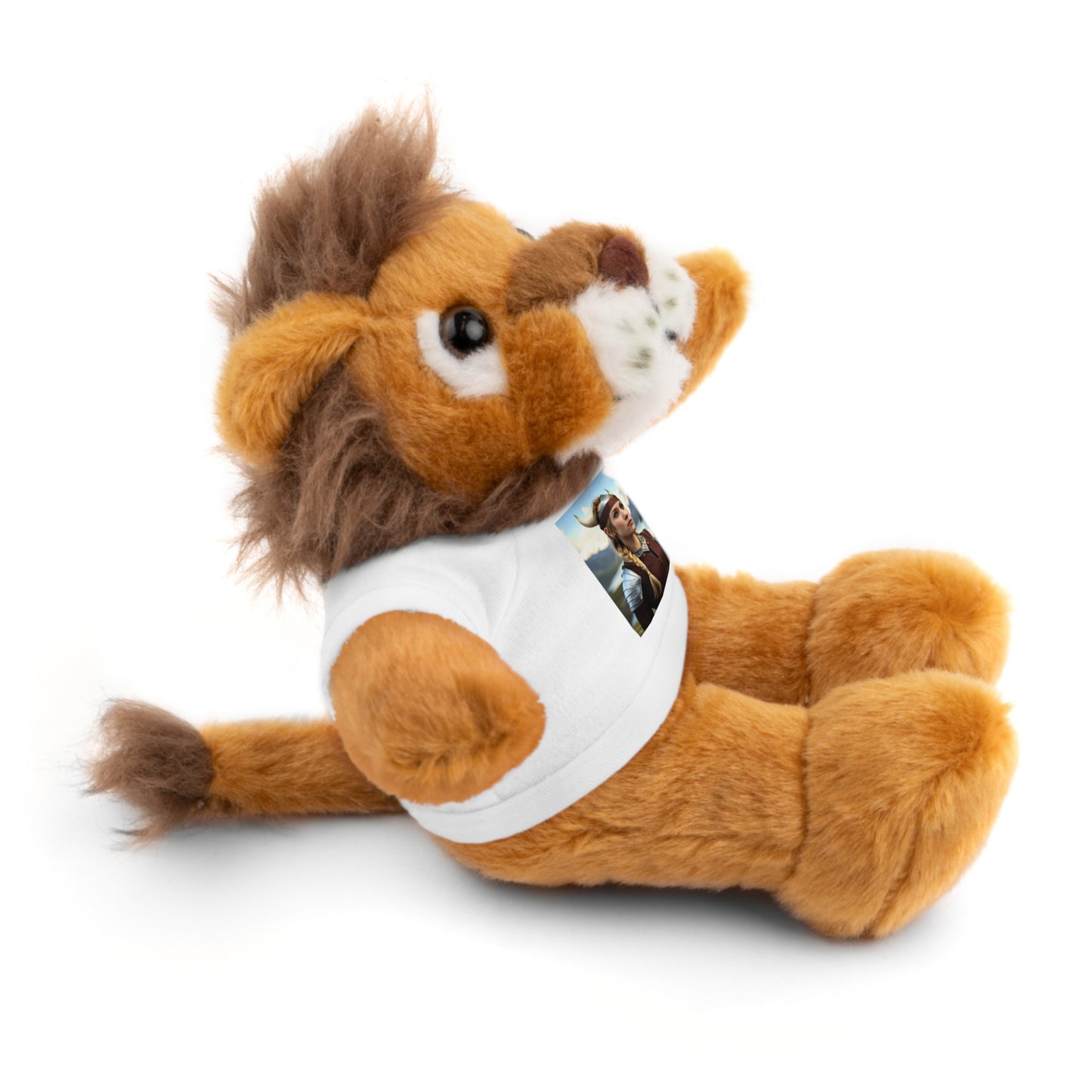 Animaux en peluche mignons de fille viking avec le tee