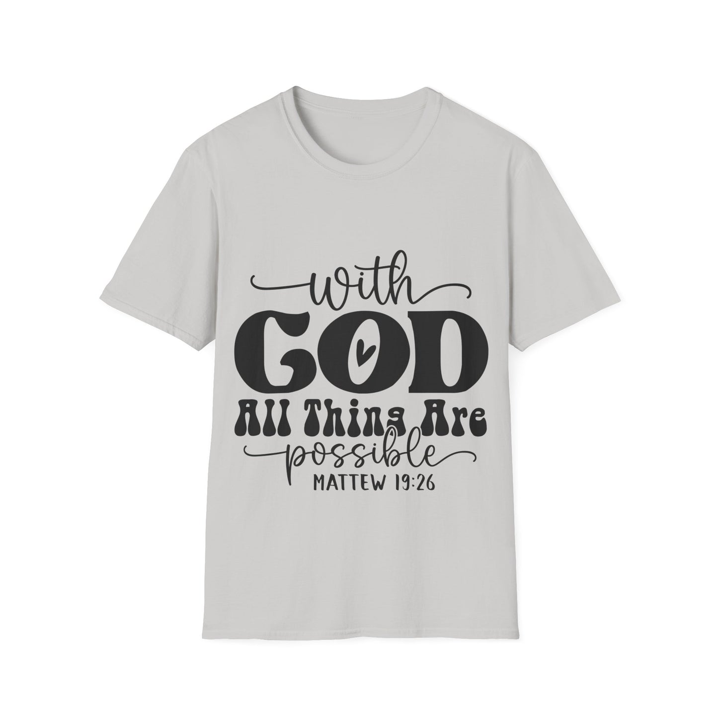 With God All Thing Are Possible Matter 19:26 (2) Triple Viking T-Shirt