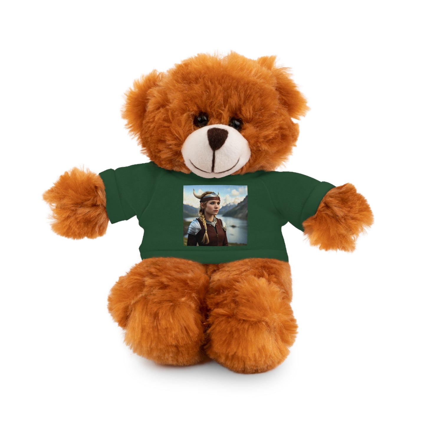 Animaux en peluche mignons de fille viking avec le tee