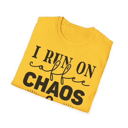 Rith mé Ar Chaos Caife agus Cuss Words Triple Viking T-Shirt