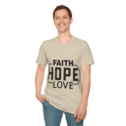 Faith Hope Love Trippel Viking T-skjorte