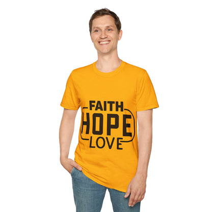 Faith Hope Love Trippel Viking T-skjorte