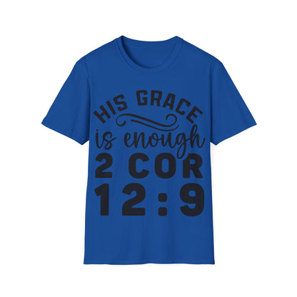 Su gracia es suficiente 2 Cor 12:9 (2) Triple camiseta vikinga