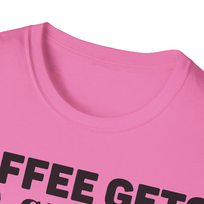 Il caffè mi fa iniziare Gesù mi fa andare avanti T-shirt tripla vichinga