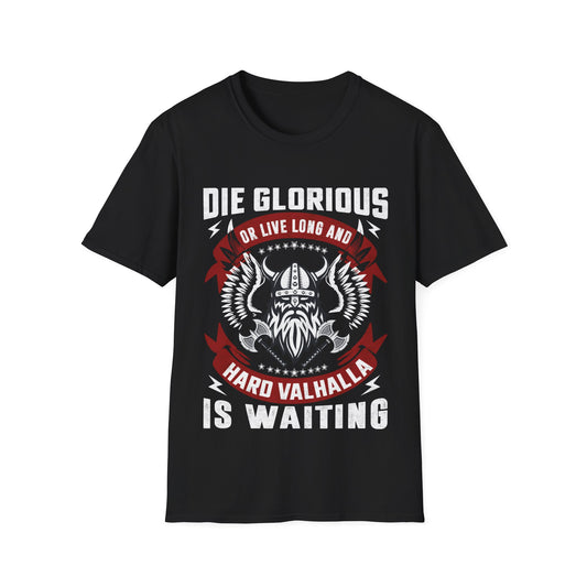 Die Glorious Or Live Long And Hard Valhalla Is Waiting Viking T-Shirt