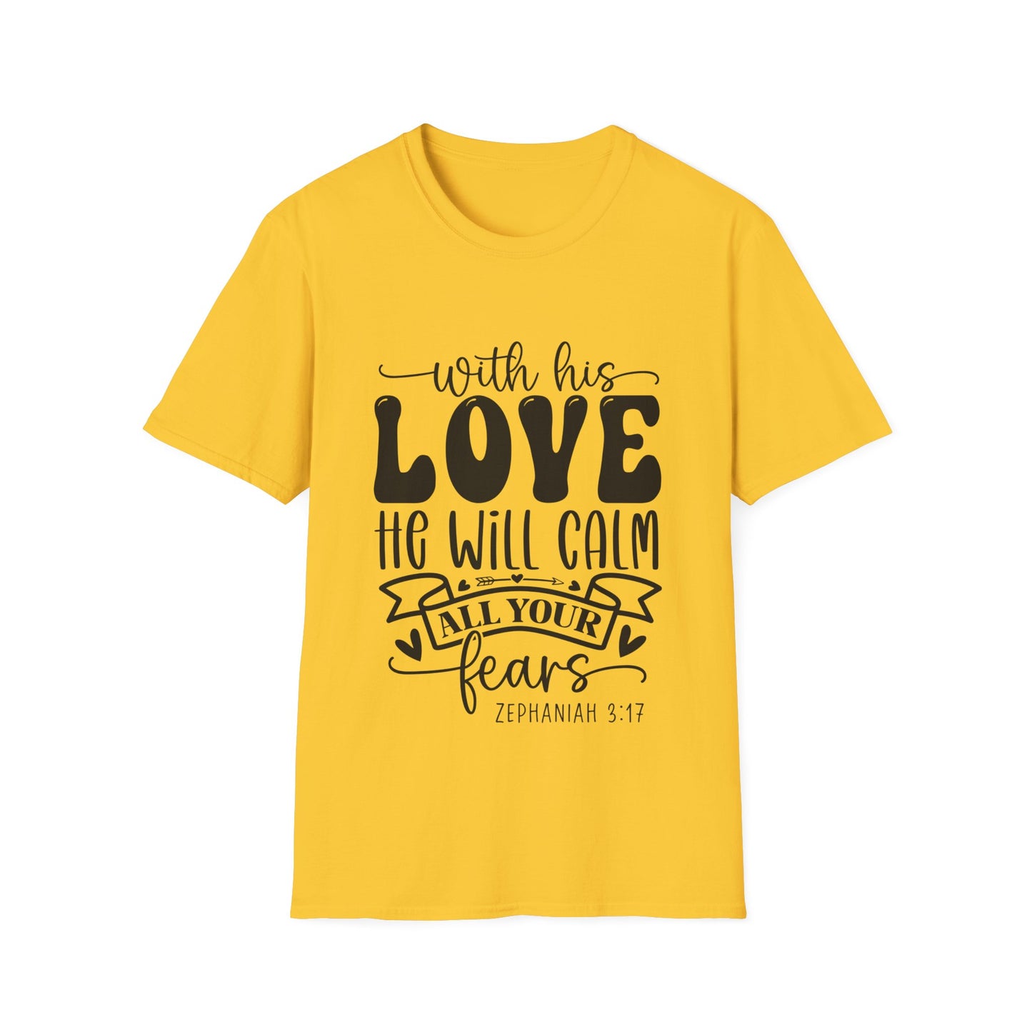 Avec son amour, il calmera toutes vos peurs Sophonie 3:17 (3) T-shirt Triple Viking