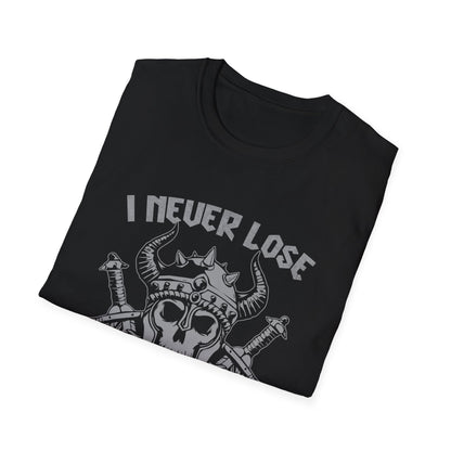 Jeg taber aldrig, enten jeg vinder, eller jeg lærer vikinge-t-shirt