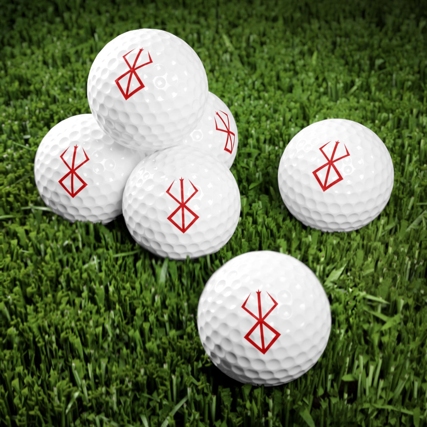 Viking Berserk Symbol Golf Balls, 6pcs